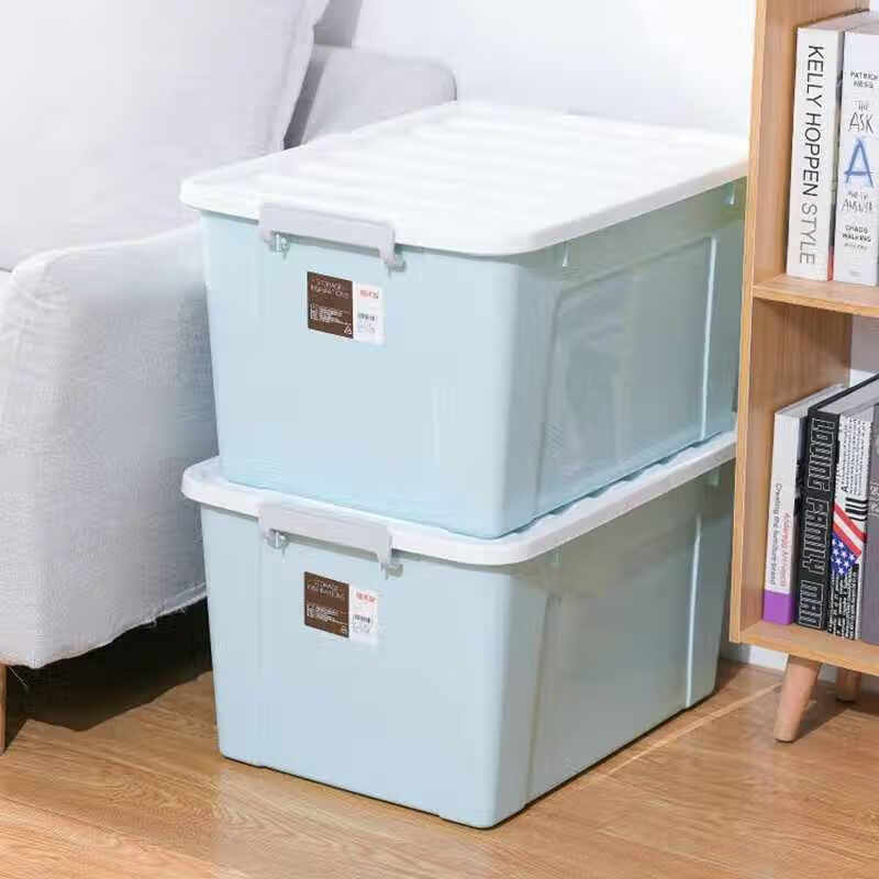 禧天龙(Citylong)X-6250收纳箱(樱草蓝) 大号加厚整理箱装衣服被子储物箱 1个装高清大图