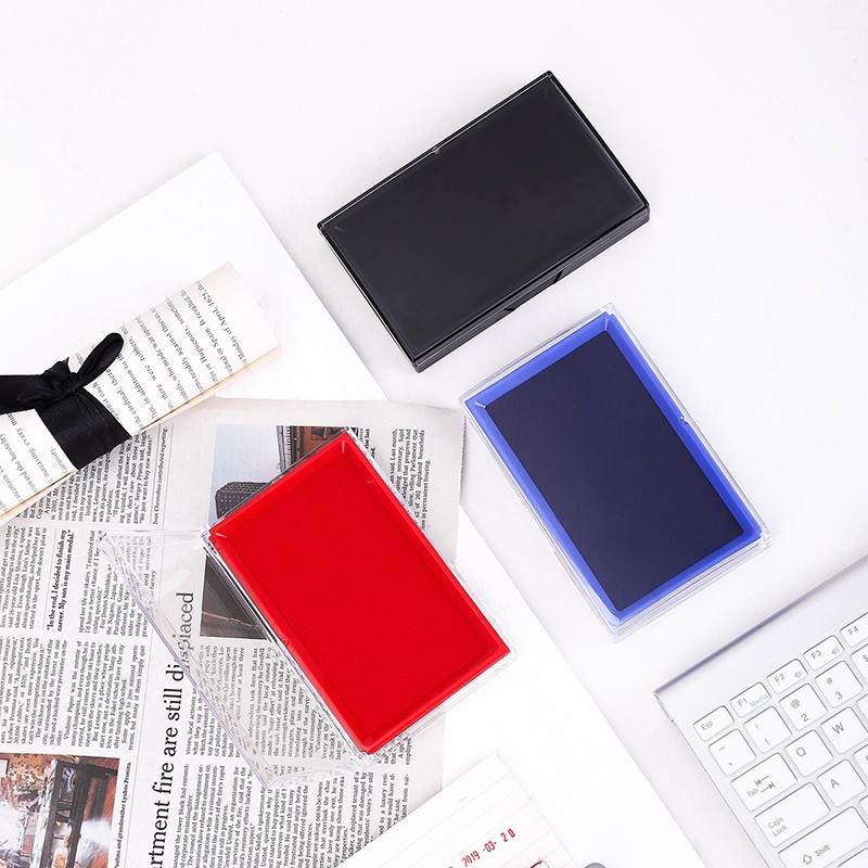 得力快干印台9864外尺寸88137mm内尺寸68118mm蓝色红色1只bd