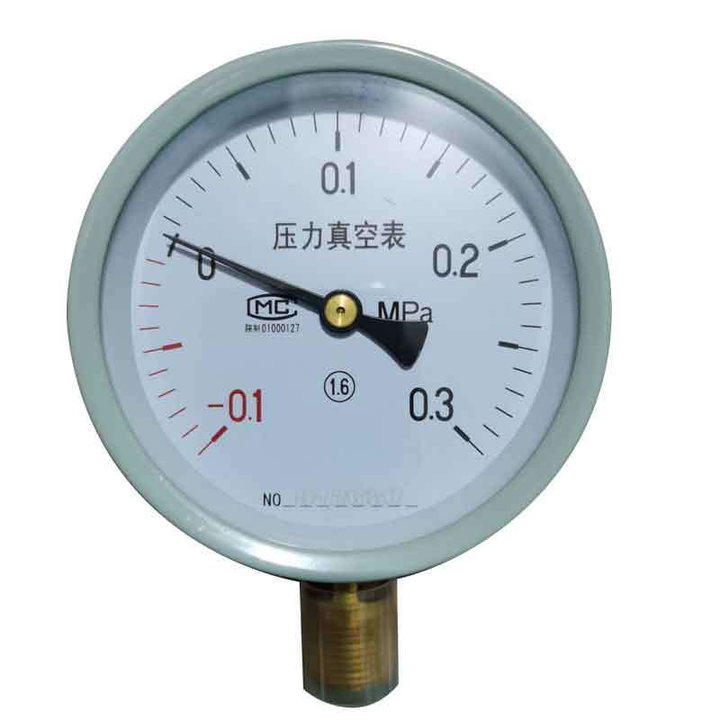 大通轩恒 普通真空压力表YZ-100径向-0.1-0.3MPA螺纹M20*1.5 单位：个
