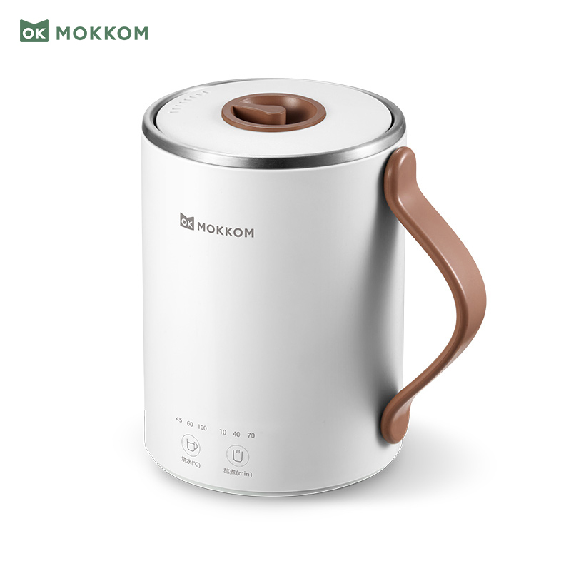 mokkom磨客养生杯多功能办公室迷你便携式电炖煮茶煮粥神器烧水杯-牛奶白