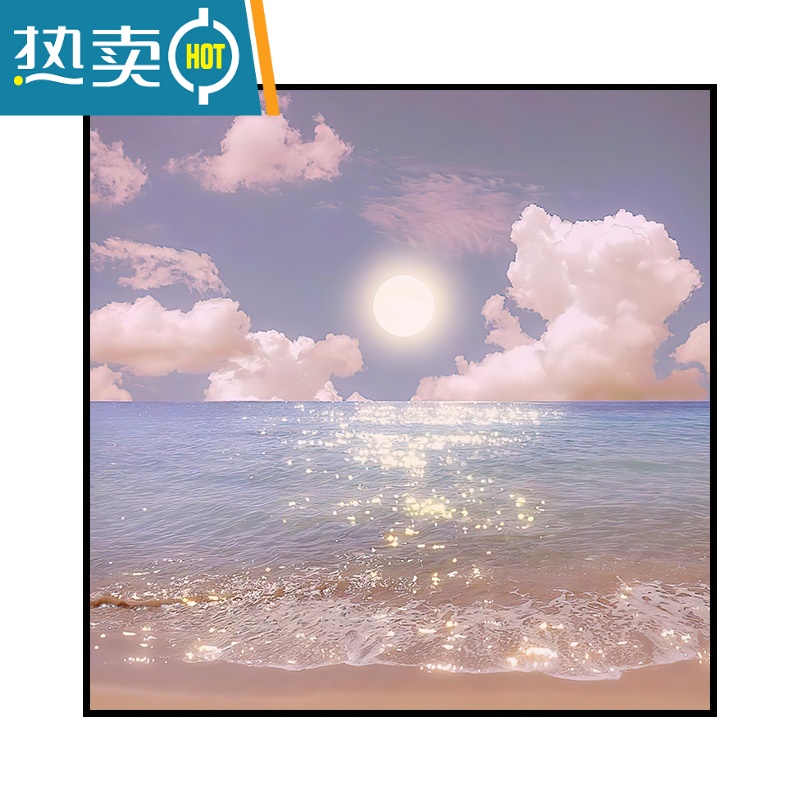 敬平卓尔 北欧ins风大海风景摆画温馨浪漫卧室背景墙装饰画2021新款装饰画高清大图