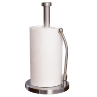 欧润哲 纸巾架 不锈钢加粗双杆纸巾架 免打孔卷纸架立式纸巾座创意家用餐厅简约用纸架家庭纸巾盒