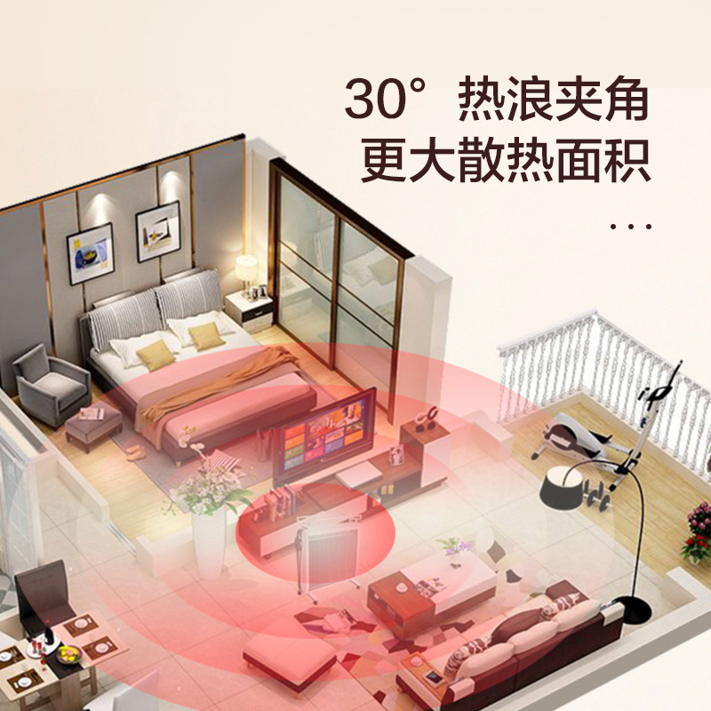 格力(GREE)取暖器 NDYD-X6025B 取暖器家用节能智能遥控省电电暖器速热烤火炉硅晶电热膜