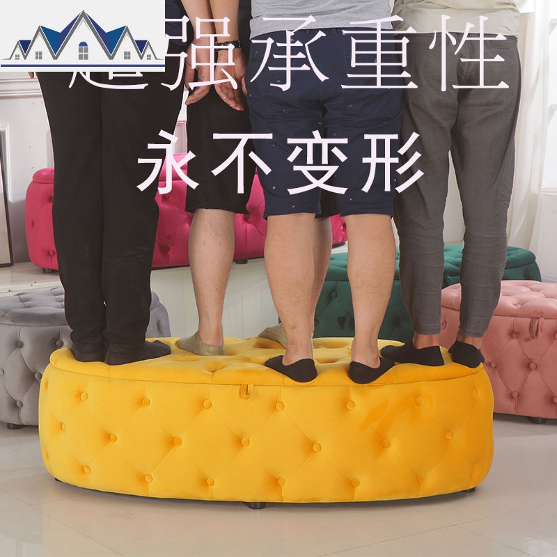 服装店试鞋换鞋凳鞋柜家用口储物收纳衣帽间可坐沙发轻奢床尾凳 三维工匠收纳凳高清大图