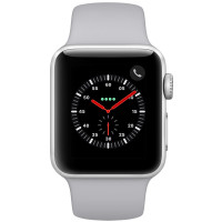 Apple Watch Series3 智能手表GPS+蜂窝网络款 38毫米银色铝金属表壳云雾灰色运动型表带MQQE2CH/A