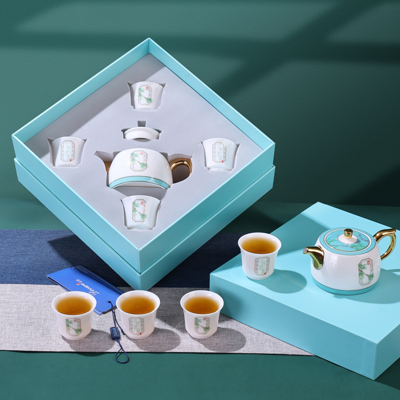 朵彩竹香清风茶具五件套DC -K503A高清大图