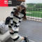 YIBUSHENG长款过膝短袖连衣裙女大码韩版宽松2024条纹t恤裙懒人孕妇裙子