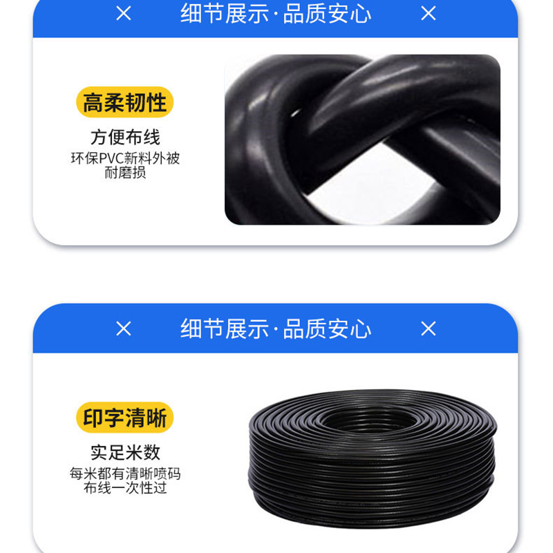 盛盛 铜芯铠装电缆 YJV22 3*50 米高清大图