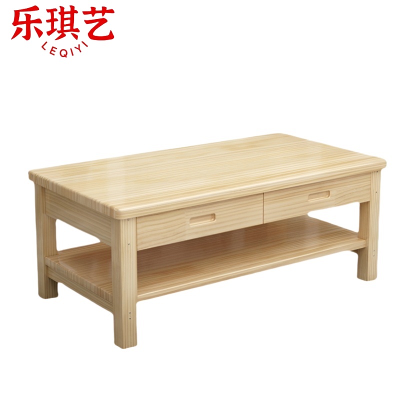 乐琪艺 实木茶几 120*60*50cm 个高清大图