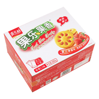 嘉士利 果乐果香 680g 盒装 （草莓味） 果酱夹心饼干 休闲零食