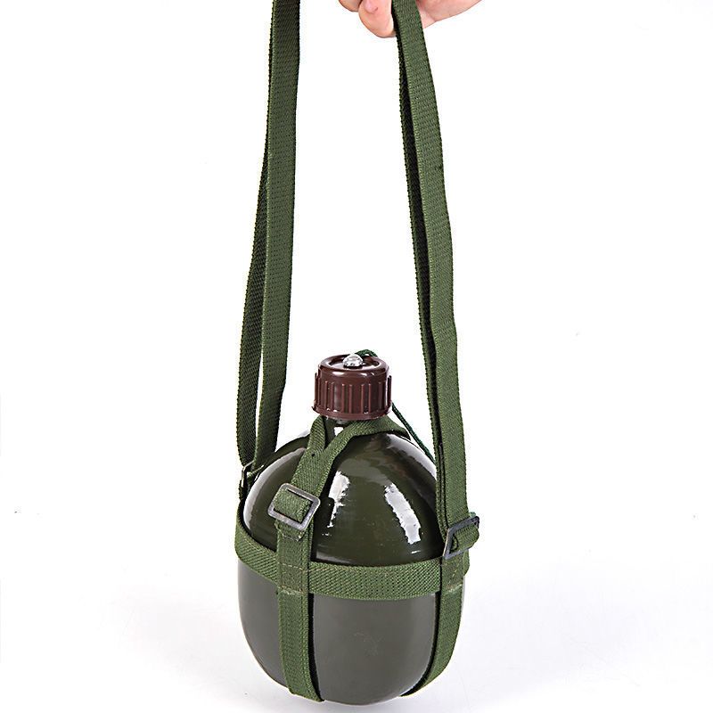 军水壶铝行军背带水壶户外大容量便携学生军训水壶解放军老式水壶
