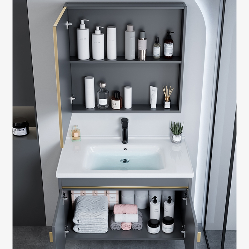 藤印象太空铝浴室柜组合小户型卫生间洗手盆洗漱台卫浴一体陶瓷盆洗脸