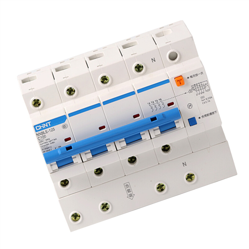 正泰 NXBLE-125 4P C100 30mA 家用空气开关小型断路器 家用保护开关