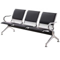 戴劲钢制排椅机场椅加固加厚长椅候诊椅连排输液等候椅B款三人位皮面