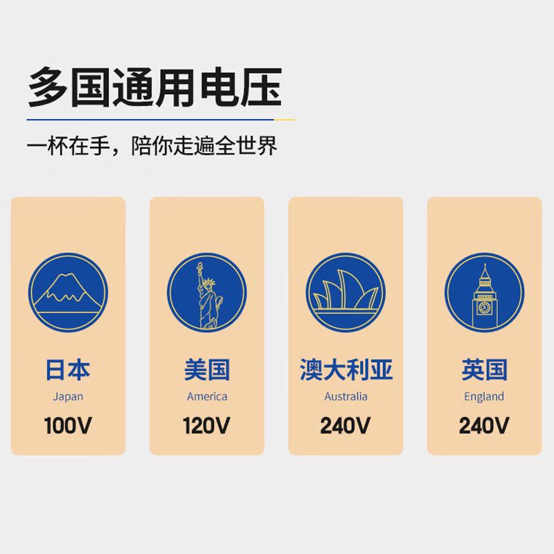 东菱(DonLim)便携烧水壶电热水杯家用旅行烧水杯小型冲奶防烫办公室保温杯 DL-B1棉云白图片