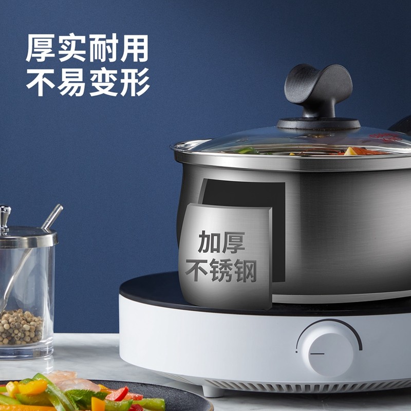 COOKER KING 炊大皇 美式不锈钢奶锅16cm WG16348高清大图
