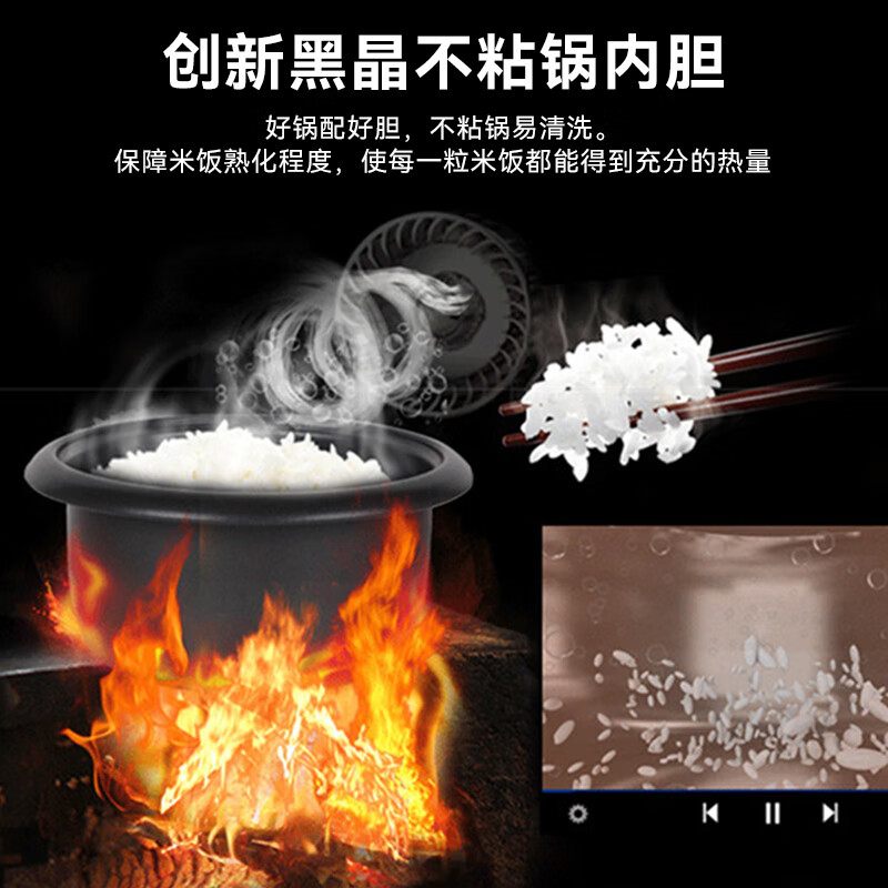 美的(Midea)电饭锅 双层大容量 蒸煮 多用电饭锅 带蒸笼 4.5升老式机械式 MG-AFG4570高清大图
