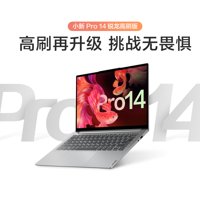 联想(Lenovo)小新Pro14标压锐龙版14英寸全面屏轻薄本笔记本电脑(6核R5-5600H 16G 512G 2.8K 90Hz 低蓝光 护眼)银