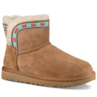 [直营]UGG(UGG) Rosa Maria系列民族风刺绣装饰女士短筒平跟短靴羊皮休闲雪地靴女靴1014611