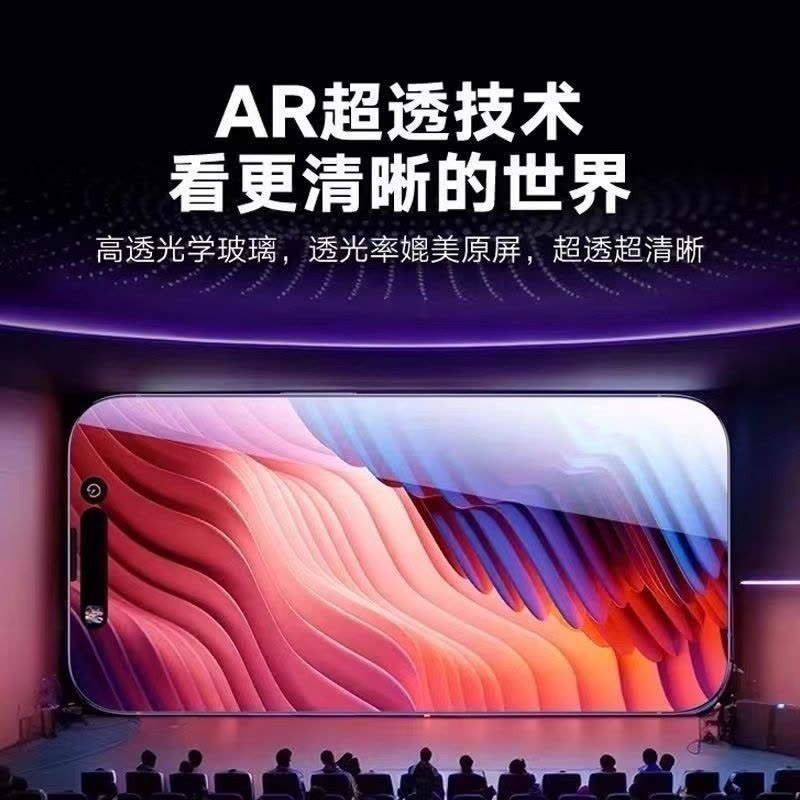 适用苹果16Pro康宁无尘舱iPhone15手机膜高清秒贴全屏覆盖13Pro/12防偷窥贴膜14/11防摔防爆保护膜X图片