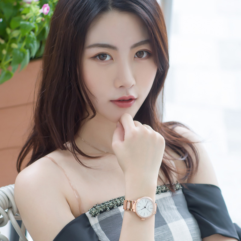 梭伦(SOLLEN)手表女士自动机械表钢带休闲时尚商务潮流防水新款女表 SL409高清大图