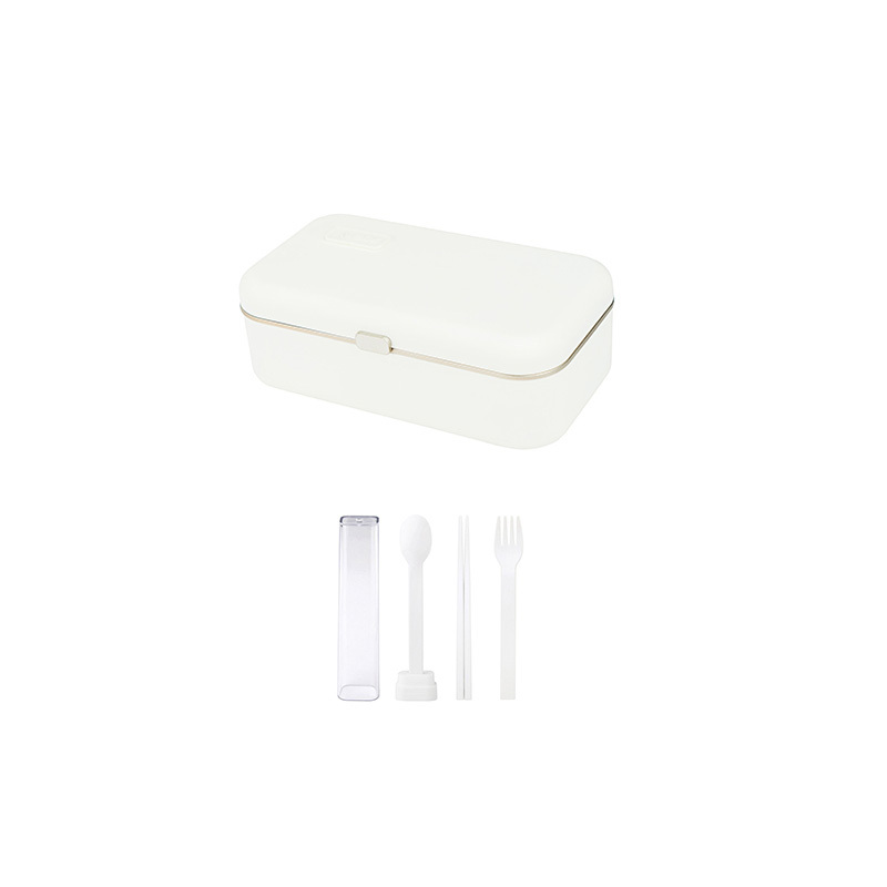 适盒 A4BOX 电加热饭盒 插电保温 上班族电热便携热饭神器便当盒陶瓷内胆800毫升自动恒温功能[白色+餐具]