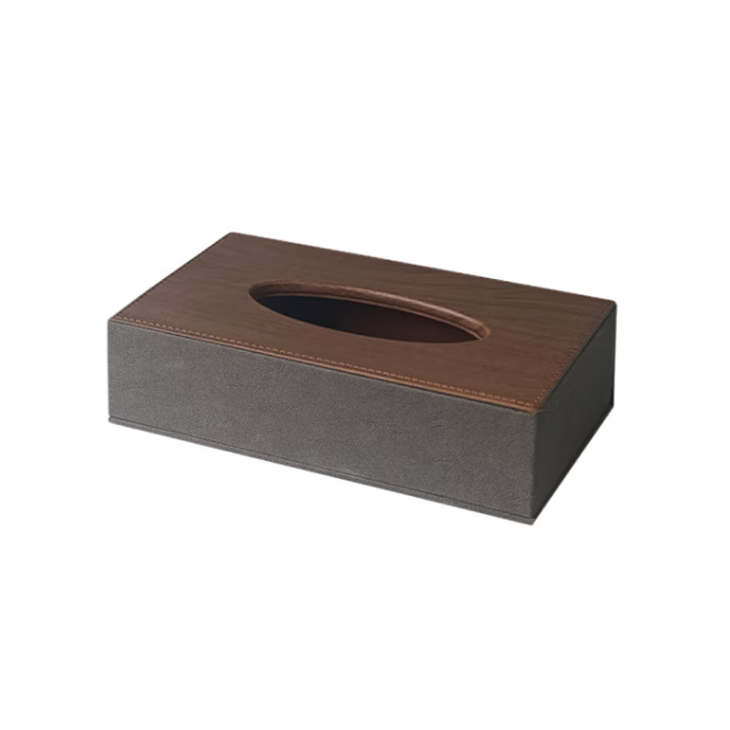 杜克恩 DKECZH-001 200mm*120mm*60mm 长方形黑色平纹皮质 纸巾盒 (计价单位:个) 黑色