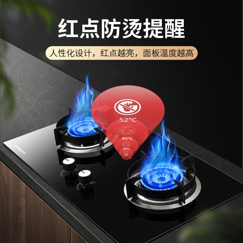 真情好太太燃气灶双灶家用天然气 4.8kW猛火灶具 台式嵌入式煤气灶双灶 HTT-R02A 天然气(不含安装)