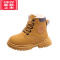 可莉允儿童马丁靴2022冬季新款男童鞋子女童靴子加绒厚棉短靴皮靴宝宝鞋