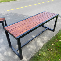 质凡户外庭院露天桌椅 一桌二椅组合 150*60*75cm