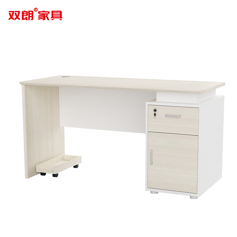 双朗 办公桌 SL1126XS 1400*600*750mm 雪松色 张高清大图