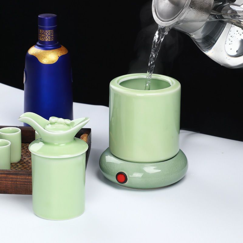 苏宁放心购陶瓷温酒器烫家用电加热暖酒器白酒清酒中式酒具套装