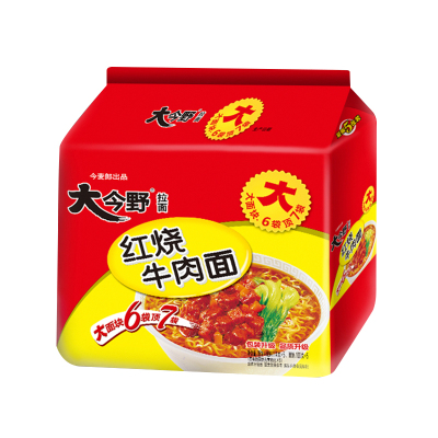 今麦郎大今野红烧牛肉面五连包114g*5