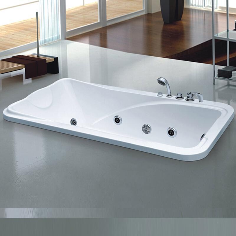 方形亚克力嵌入式浴缸独立式按摩浴缸酒店式浴缸双人spa浴池波迷娜