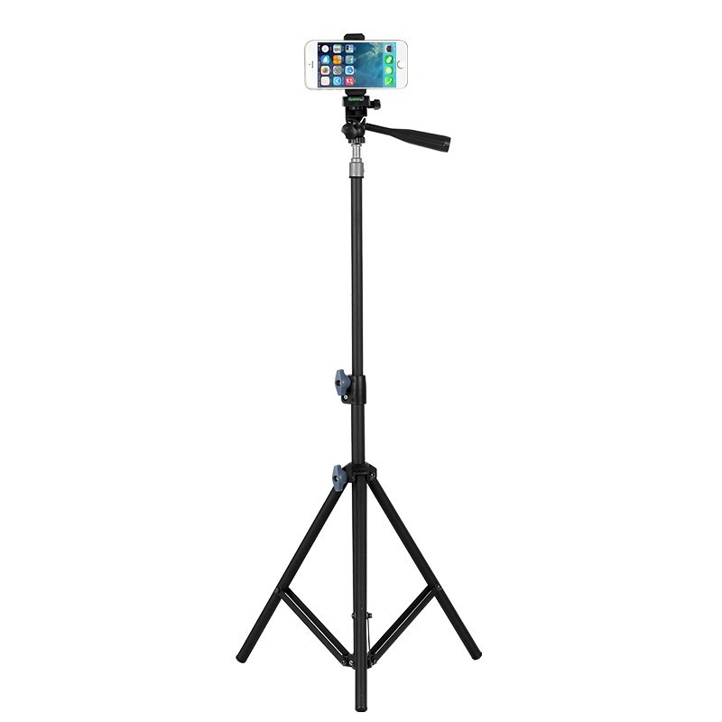 火豹室外主播手机直播支架三角架落地户外自拍杆摄影宿舍手机架立式