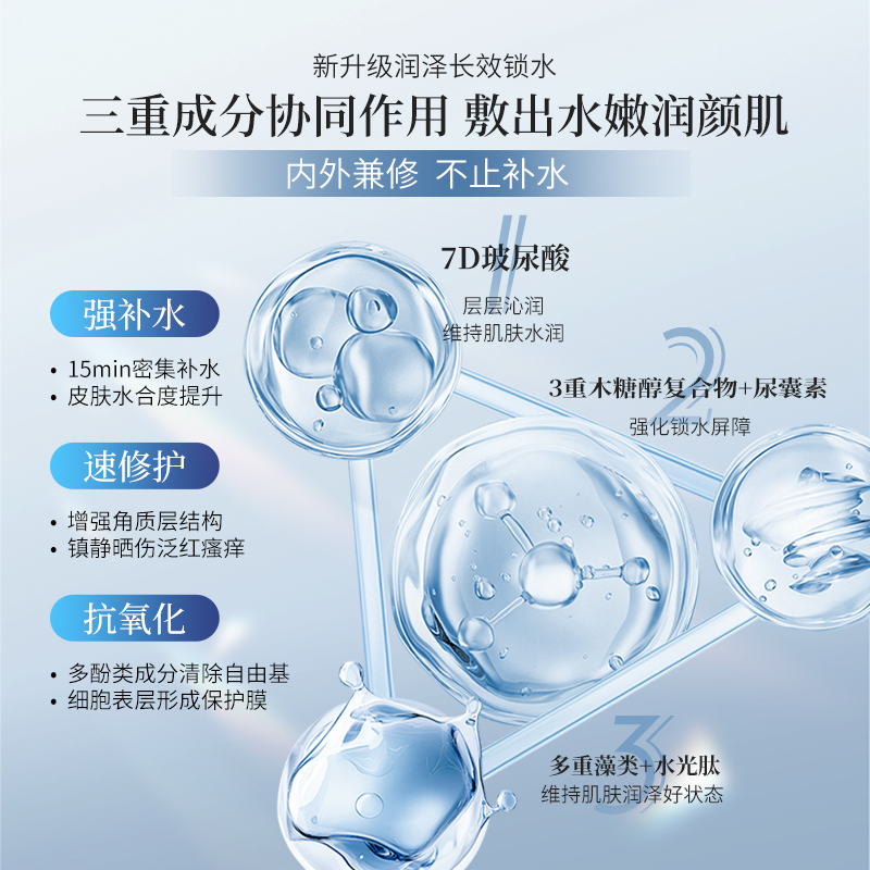 森田7D凝水保湿补水水嫩润滑平滑肌肤深层补水面膜