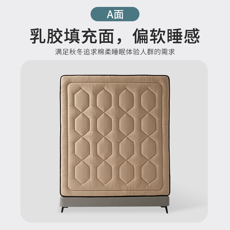 左右沙发床垫乳胶床垫家用天然乳胶1.8m床独立弹簧棕垫椰棕席梦思垫酒店软硬两用垫1.5米DCW065
