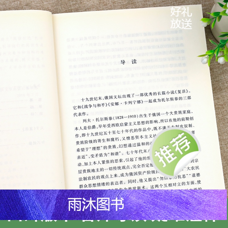单本全册 [正版]复活 列夫托尔斯泰著汝龙译 《语文》阅读丛书 经典世界名著小说 青少年中学生语文阅读课外阅读书籍完整无高清大图