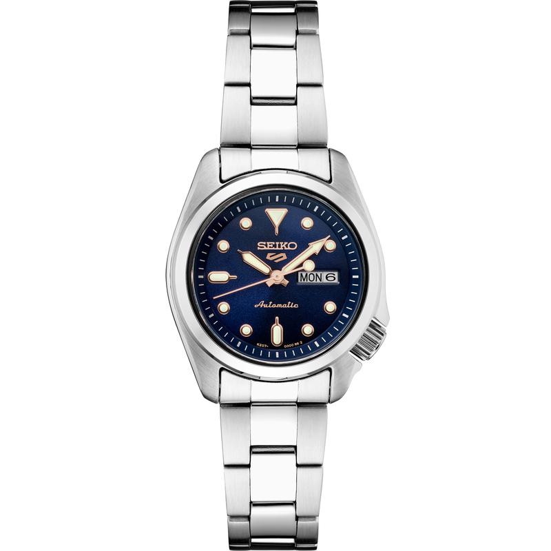SEIKO/精工 正品代购 中性手表 5号运动系列时尚复古耐用简约三针双历自动腕表