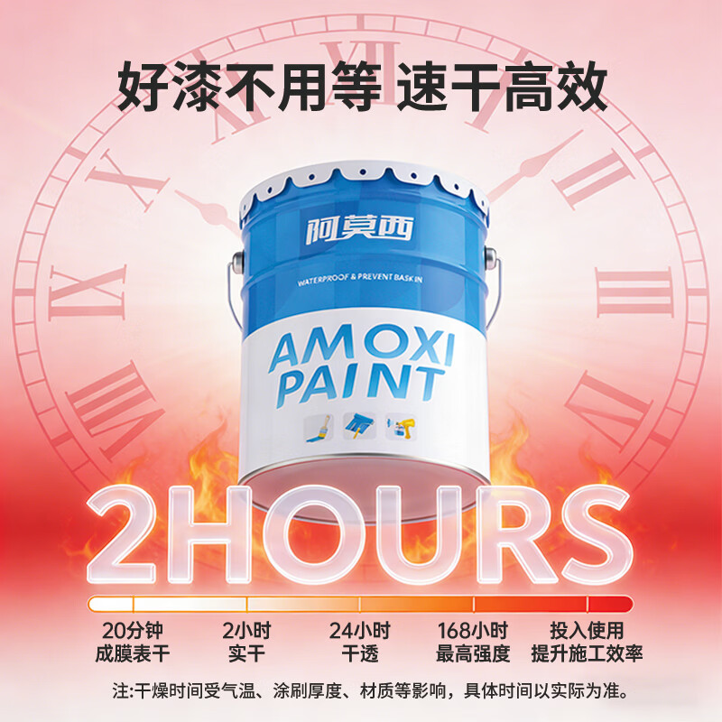 阿莫西 改性有机硅耐高温漆 金属防腐排气管防锈耐热油漆 银色400度16kg高清大图
