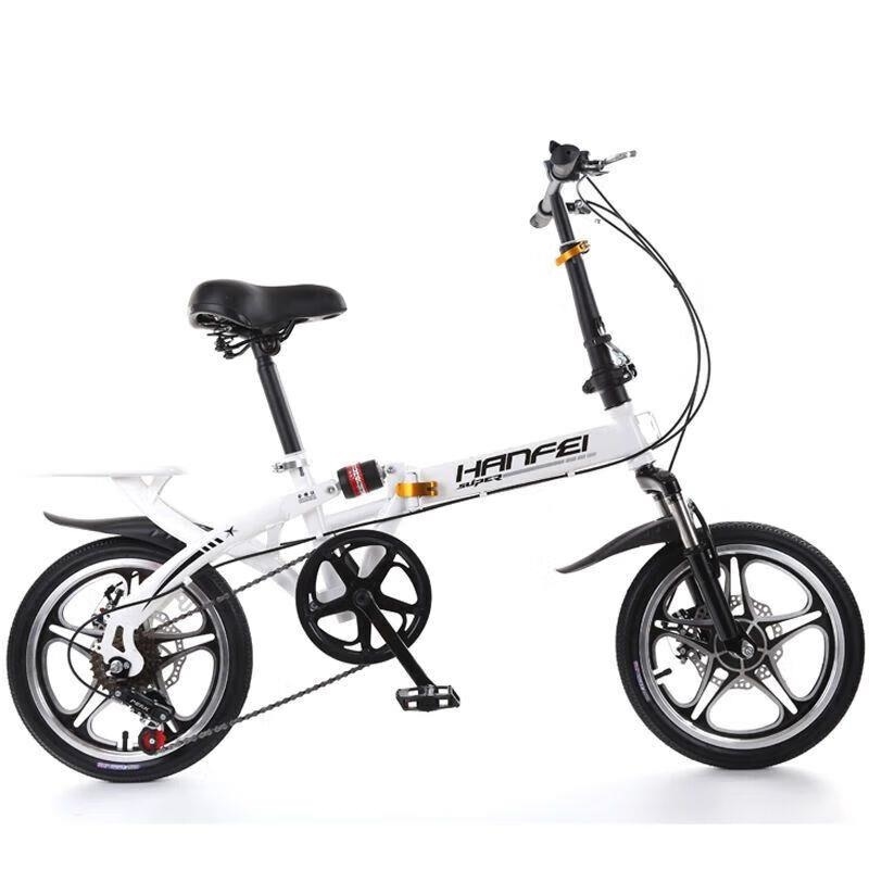 折叠自行车16 20寸变速减震碟刹超轻便携学生代步车