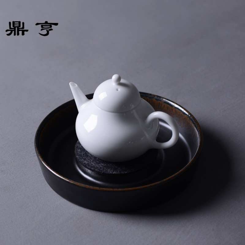 鼎亨一禅茶事 景德镇双层养壶垫干泡台茶盘壶承壶托复古日式手作