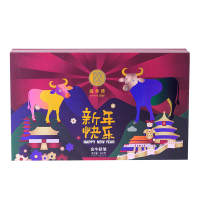 锦华礼 金牛献瑞640g 凤梨酥糕点干果仁婚礼喜庆新年团购送礼