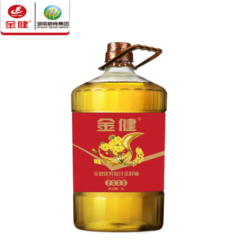 金健出品 金健优鲜原汁菜籽油 物理压榨非转基因 5L