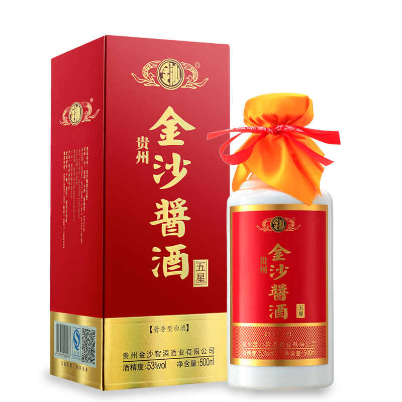金沙白酒 金沙 酱酒(五星 )53度 500ml 白酒【价格 图片 品牌 报价】