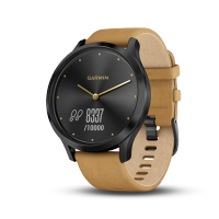 Garmin佳明vivomove HR光电心率监测智能时尚防水运动健身功能手表防水深度值50m（经典版 摩登黑）
