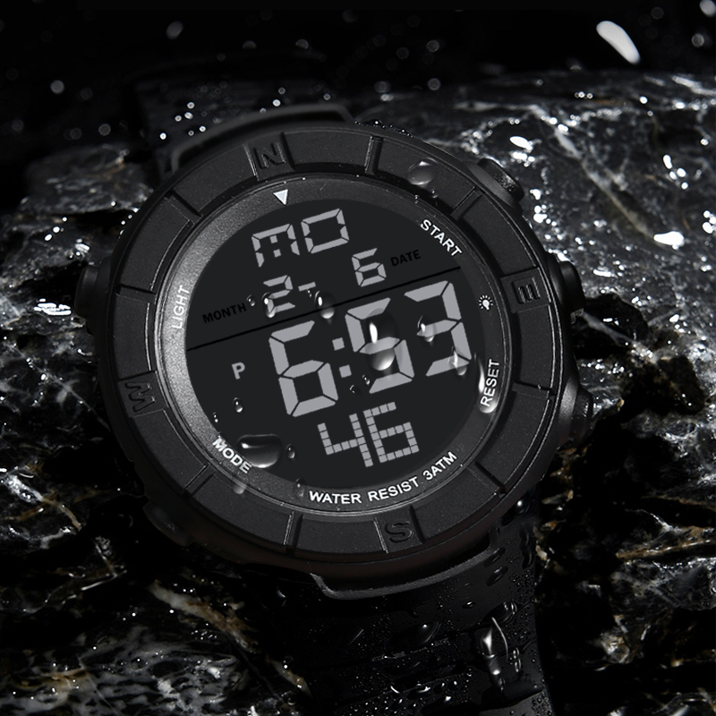 奥迪斯ots户外运动电子表夜光闹钟计时多功能手表潮流青少年学生防水