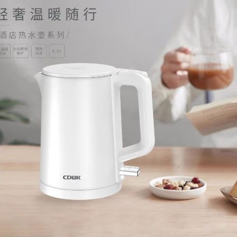 格来德 (Grelide) 双层防烫电水壶烧水壶 1L容量 800W小功率高清大图