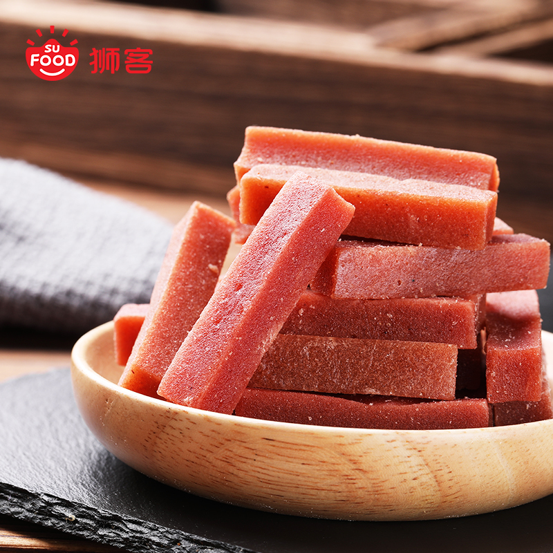 狮客[苏宁自主品牌] 268g山楂条 山楂干山楂零食小吃果脯蜜饯休闲食品袋