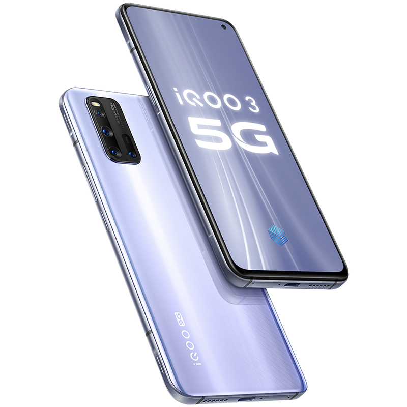 iQOO 3 5G性能旗舰 8+128G 流光银 高通骁龙865+UFS 3.1 闪存+LPDDR5 运存 55W超快闪充 专业电竞游戏体验 双模5G全网通手机